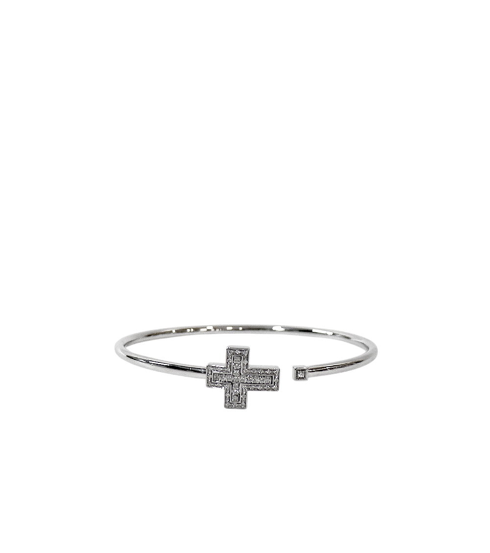Damiani Size S 750 White Gold Belle Époque Diamond Bracelet