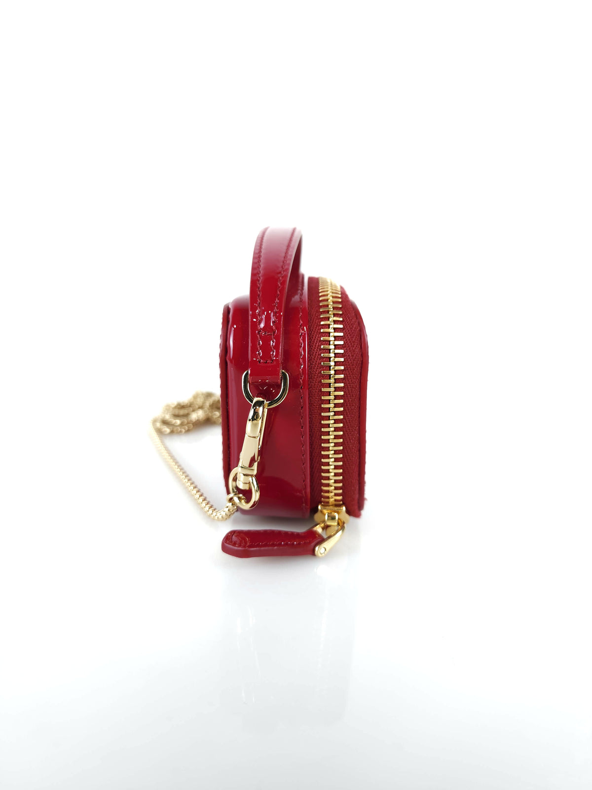Mini Patent Leather Pouch Chain Crossbody Bag 1NR025