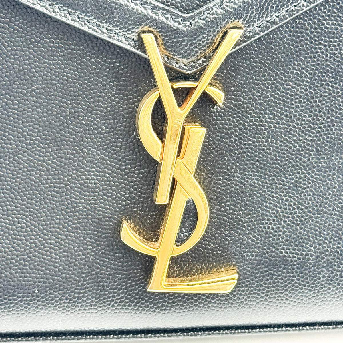 Saint Laurent Mini Cassandra Top Handle Bag Gold Hardware Black
