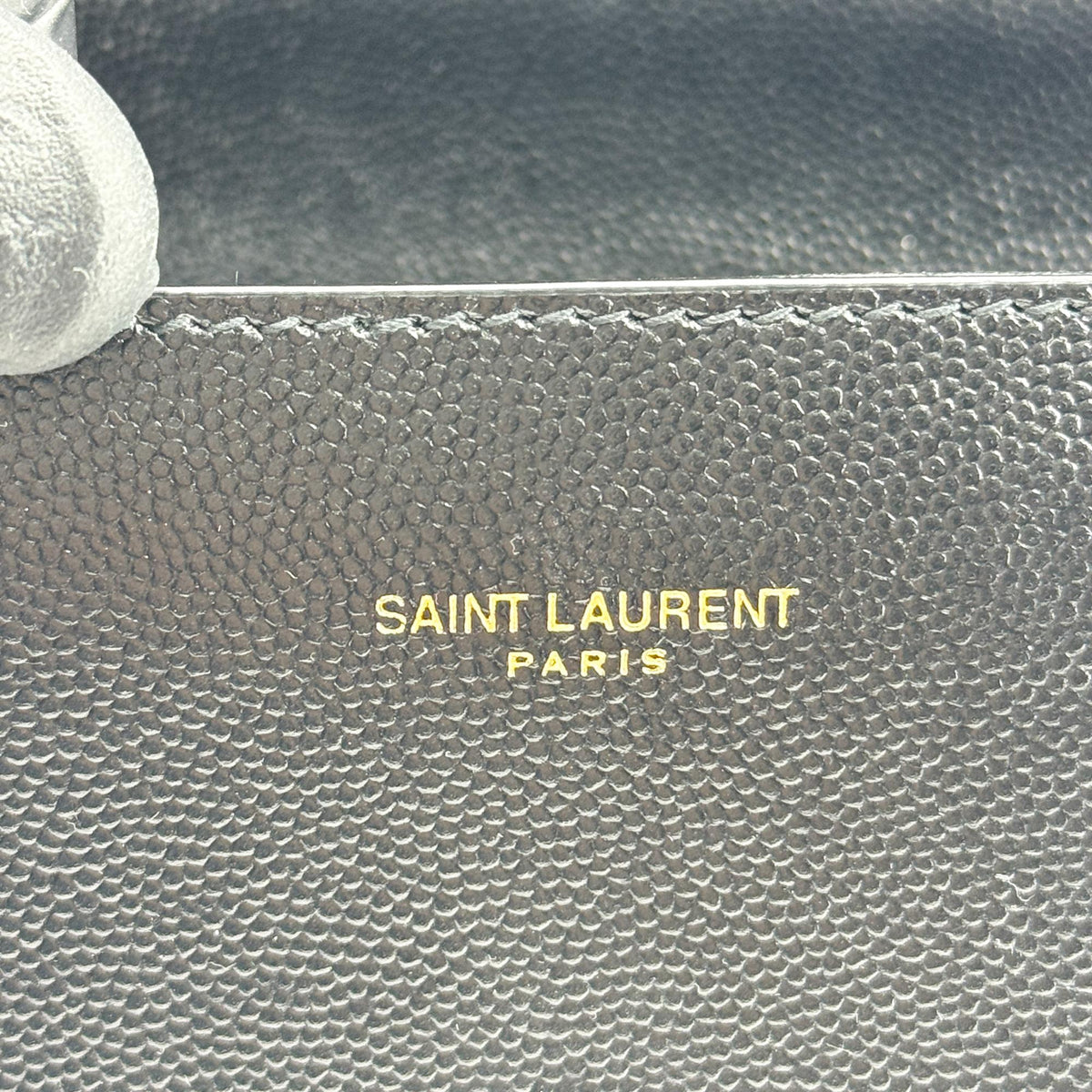 Saint Laurent Mini Cassandra Top Handle Bag Gold Hardware Black