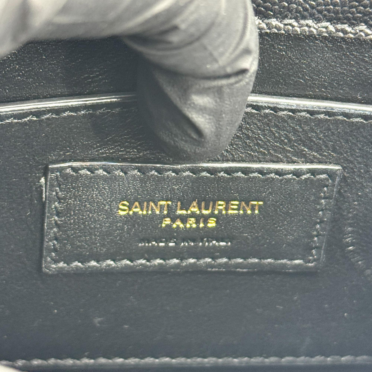 Saint Laurent Mini Cassandra Top Handle Bag Gold Hardware Black
