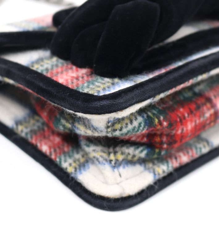 Miu Miu Tartan Check Chain Shoulder Bag