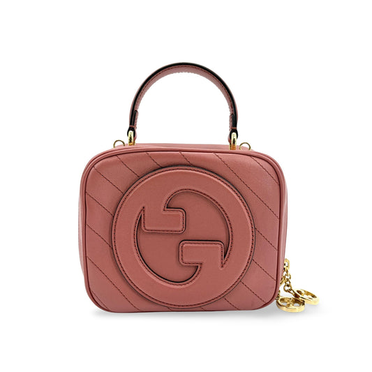 Gucci Blondie Small Matelassé Top Handle Bag Pink