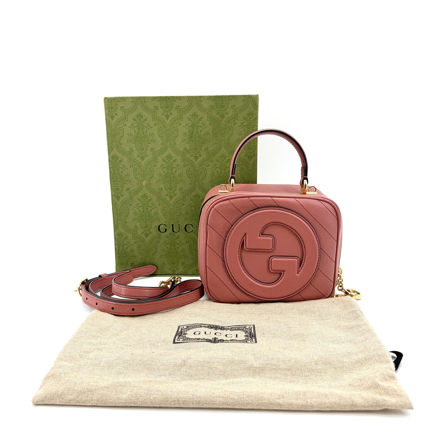 Gucci Blondie Small Matelassé Top Handle Bag Pink