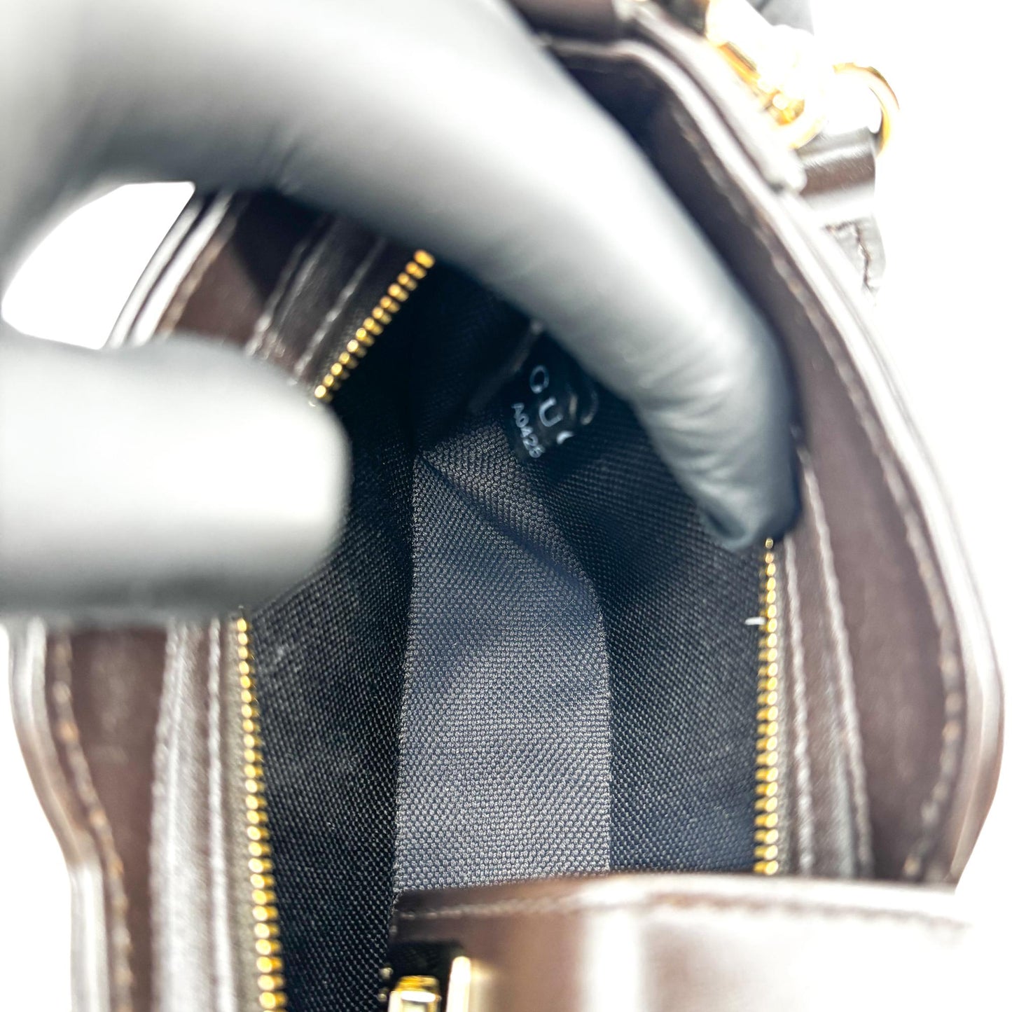 Gucci GG Supreme Turnlock Mini Shoulder Bag Brown Black