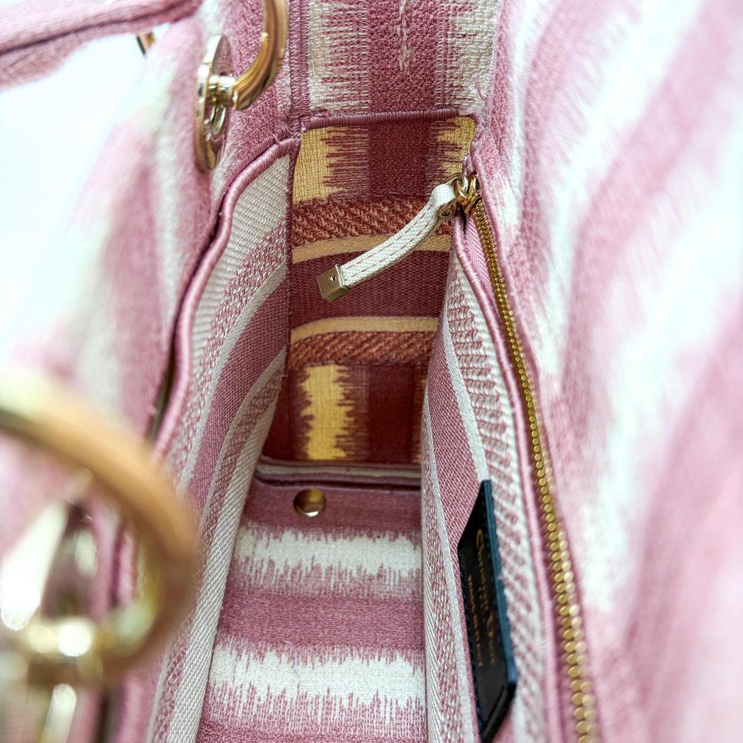 Dior Medium Lady Delight Pink Icart Canvas
