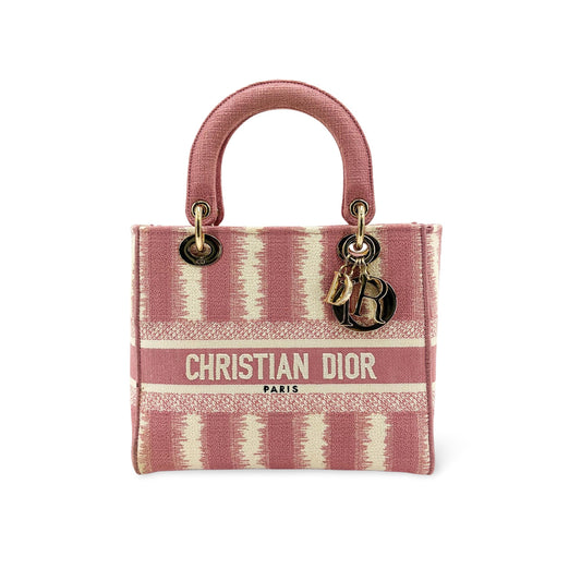 Dior Medium Lady Delight Pink Icart Canvas