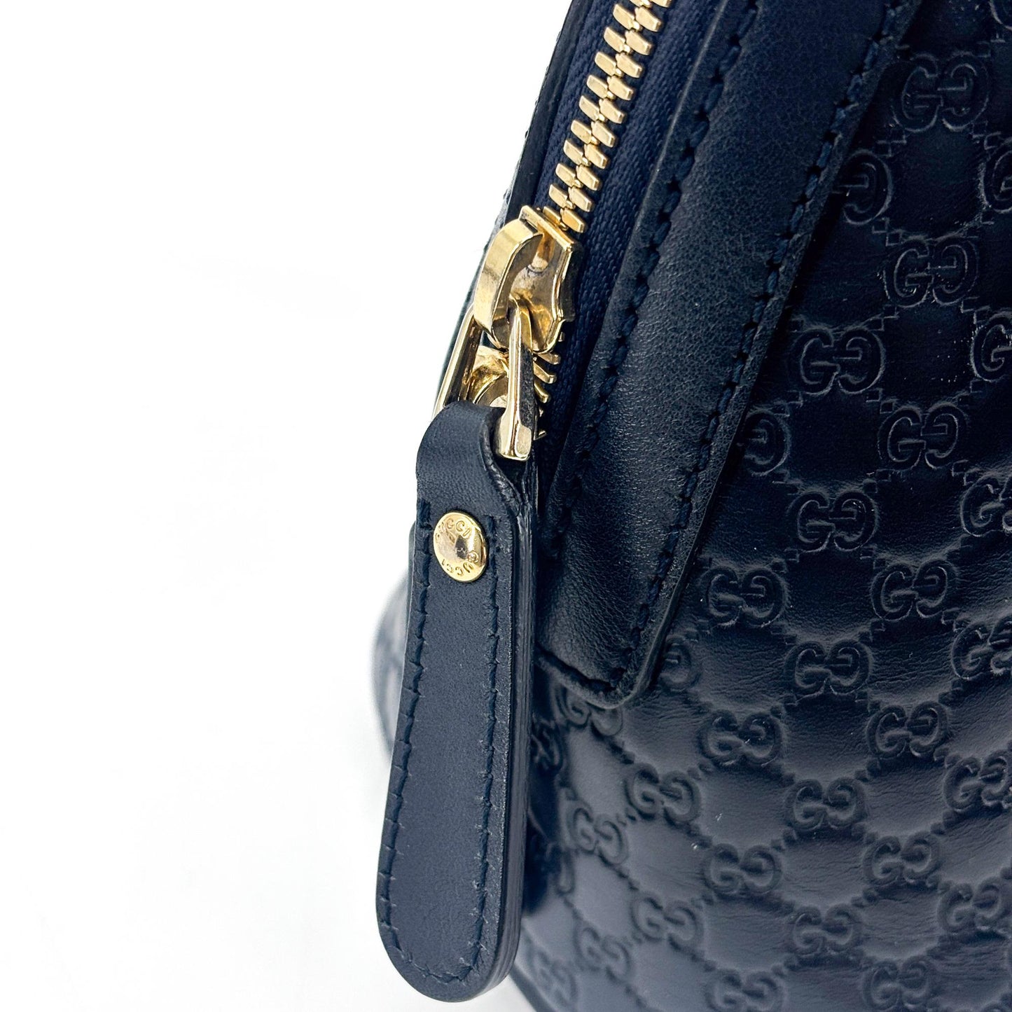 Gucci Microguccissima Mini Dome Shoulder Bag Navy