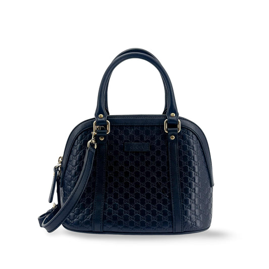 Gucci Microguccissima Mini Dome Shoulder Bag Navy