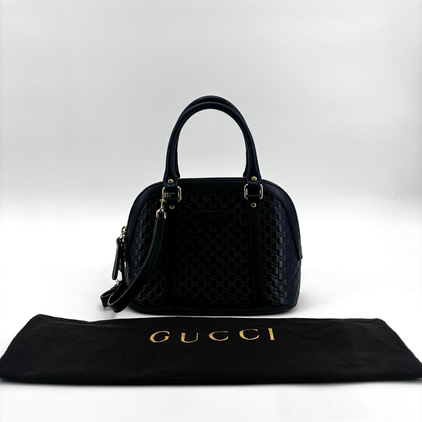 Gucci Microguccissima Mini Dome Shoulder Bag Navy