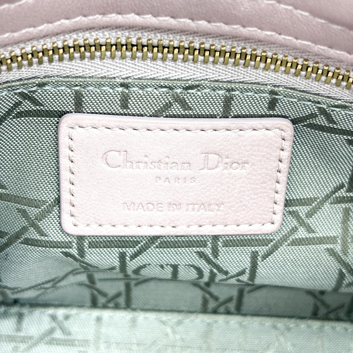Dior Mini Lady Dior Bag Antique Pink Lambskin Gold Hardware