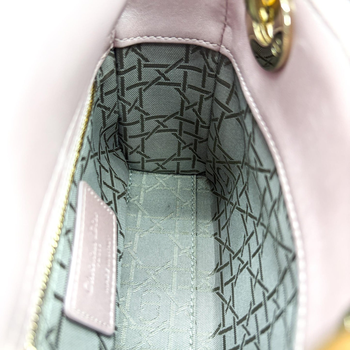 Dior Mini Lady Dior Bag Antique Pink Lambskin Gold Hardware