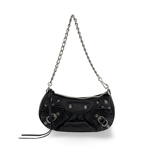 Balenciaga Le Cagol Mini Chain Shoulder Bag Black