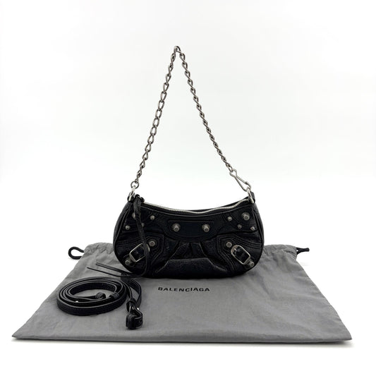 Sac à bandoulière Balenciaga Le Cagol Mini Chain noir