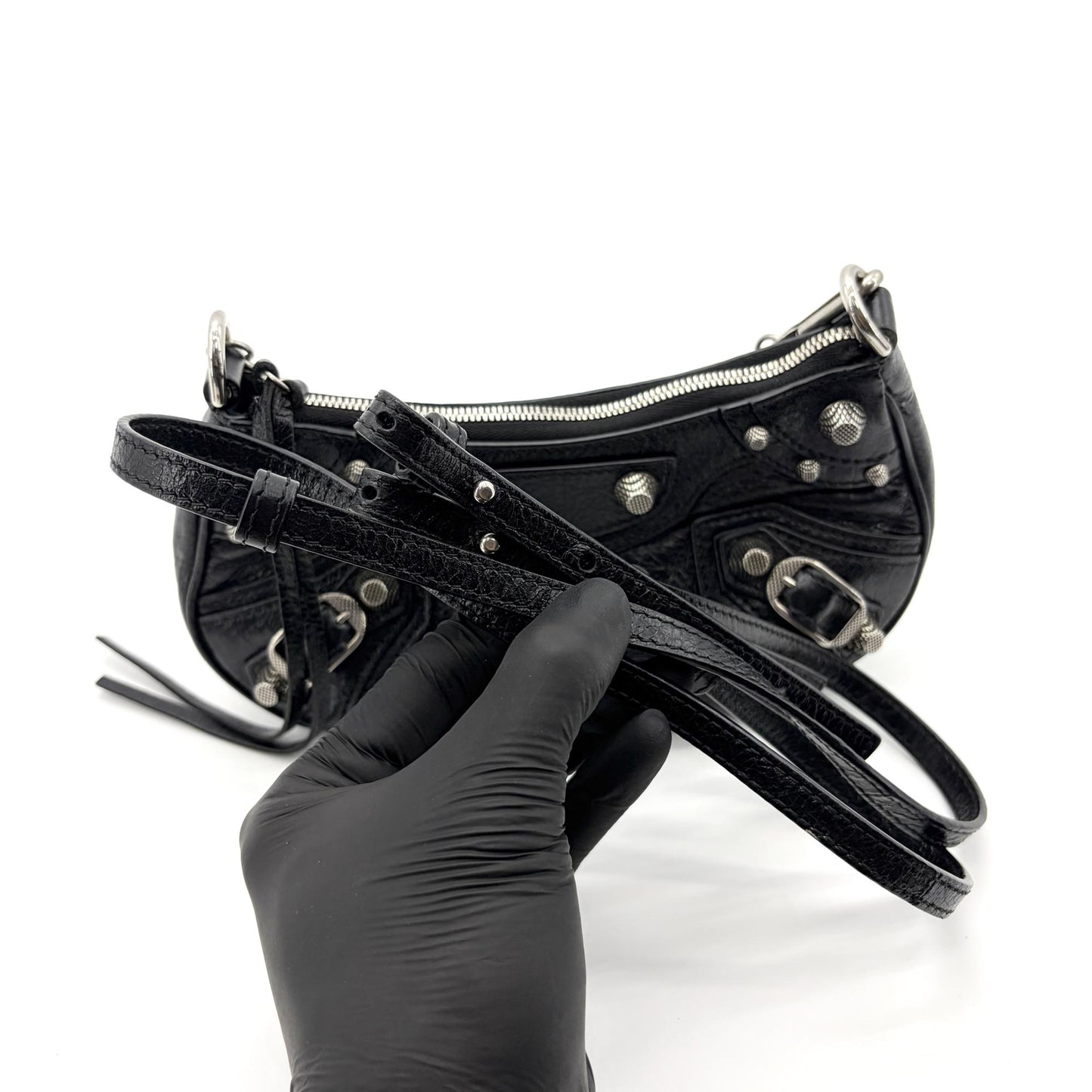 Balenciaga Le Cagol Mini Chain Shoulder Bag Black