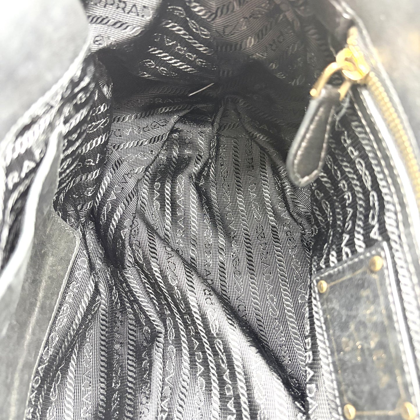 Prada Tessuto Gaufre 2-way Tote Bag Black