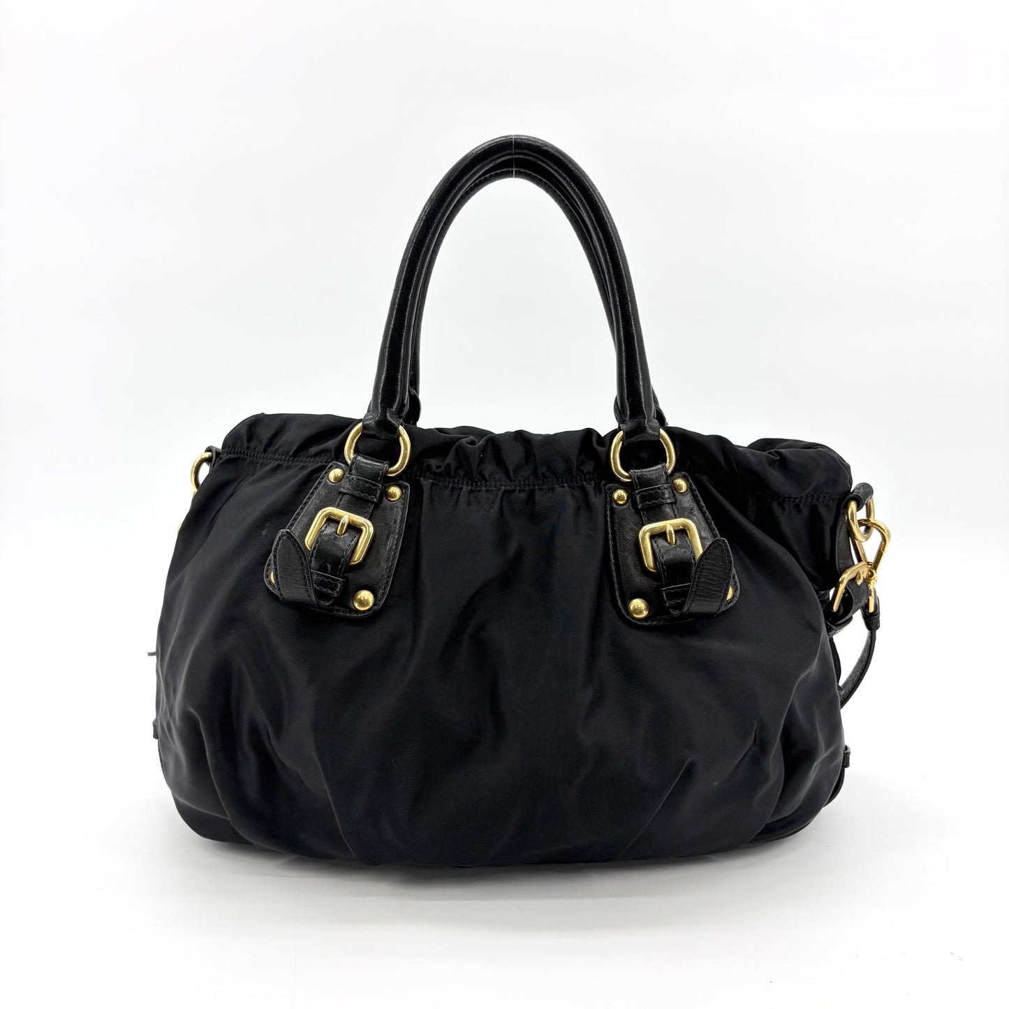 Prada Tessuto Gaufre 2-way Tote Bag Black
