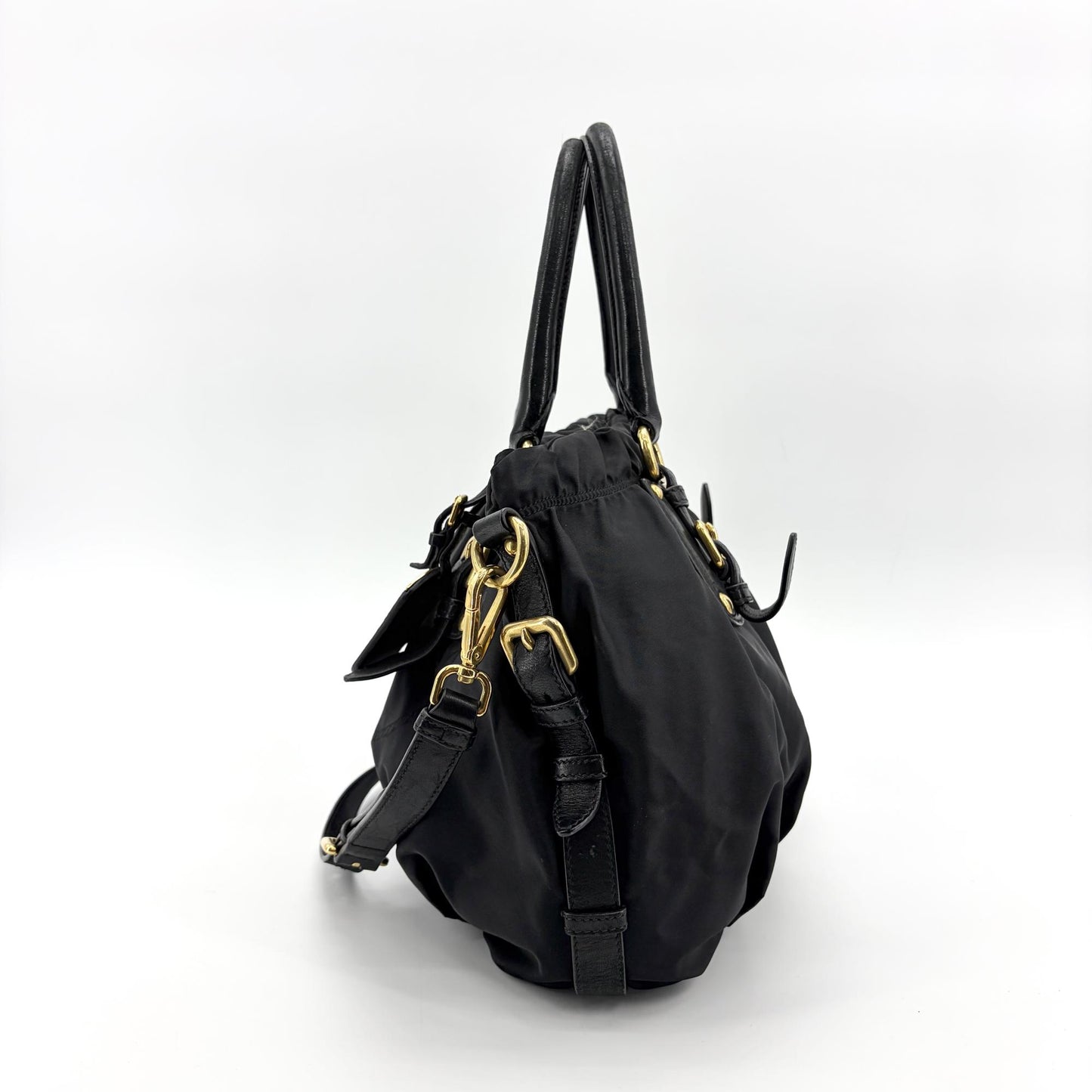 Prada Tessuto Gaufre 2-way Tote Bag Black