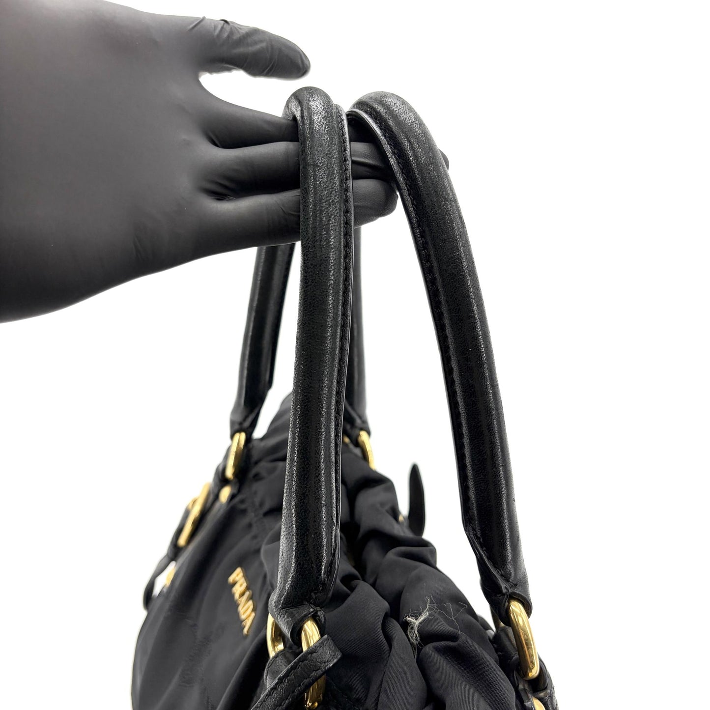Prada Tessuto Gaufre 2-way Tote Bag Black