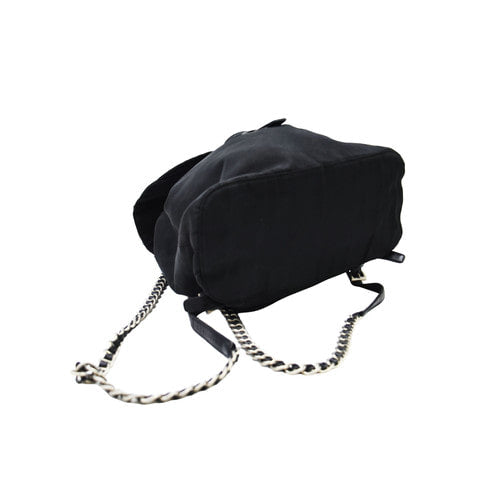 Prada Tessuto Chain Drawstring Backpack/Shoulder Bag