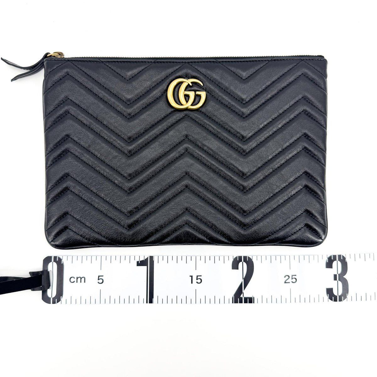 Gucci GG Marmont Matelassé Leather Clutch Black