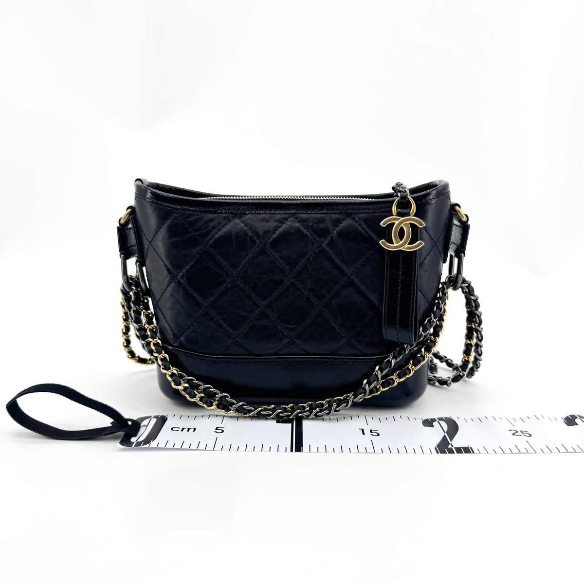 Chanel Gabrielle Small Hobo Bag Vintage Calfskin Black