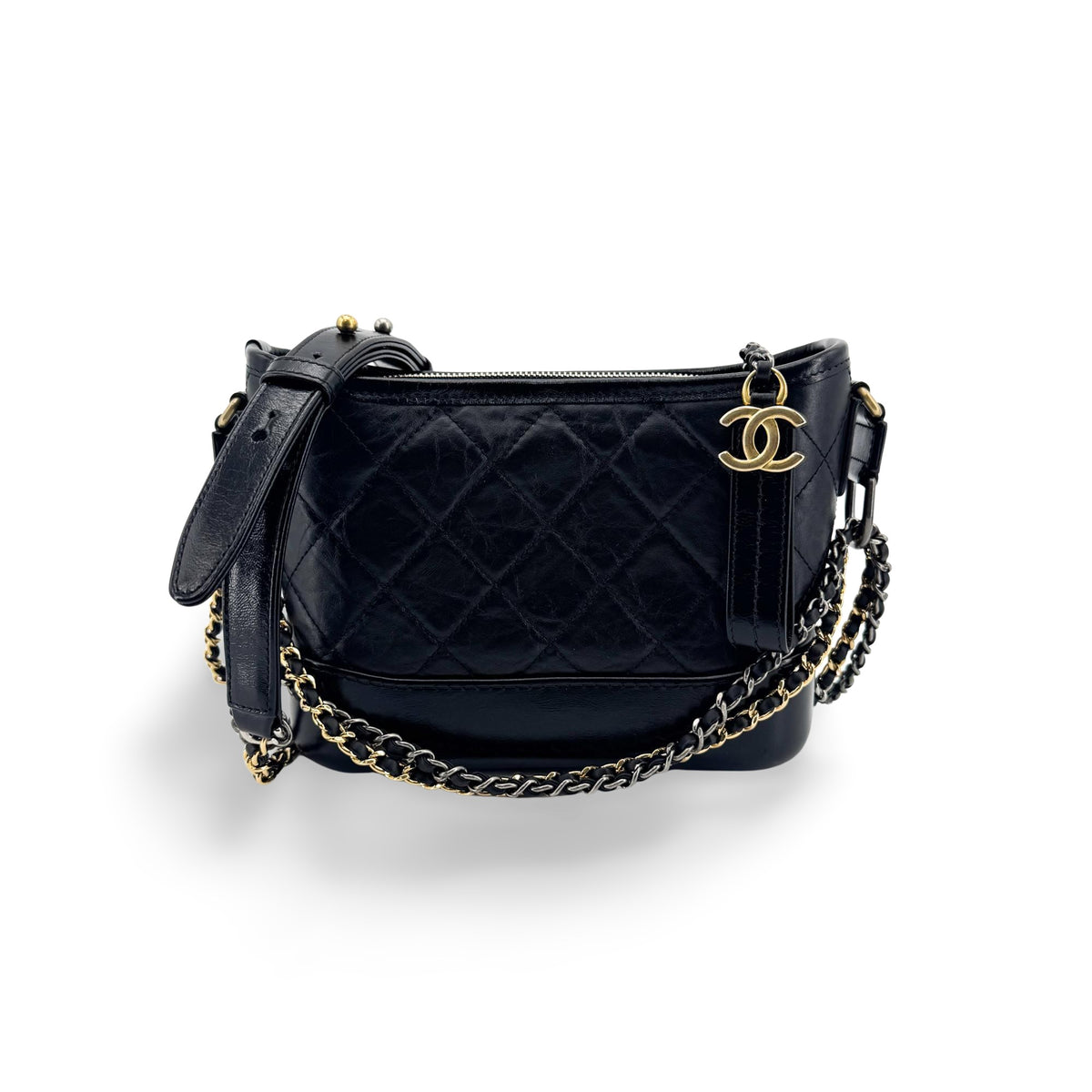 Chanel Gabrielle Small Hobo Bag Vintage Calfskin Black