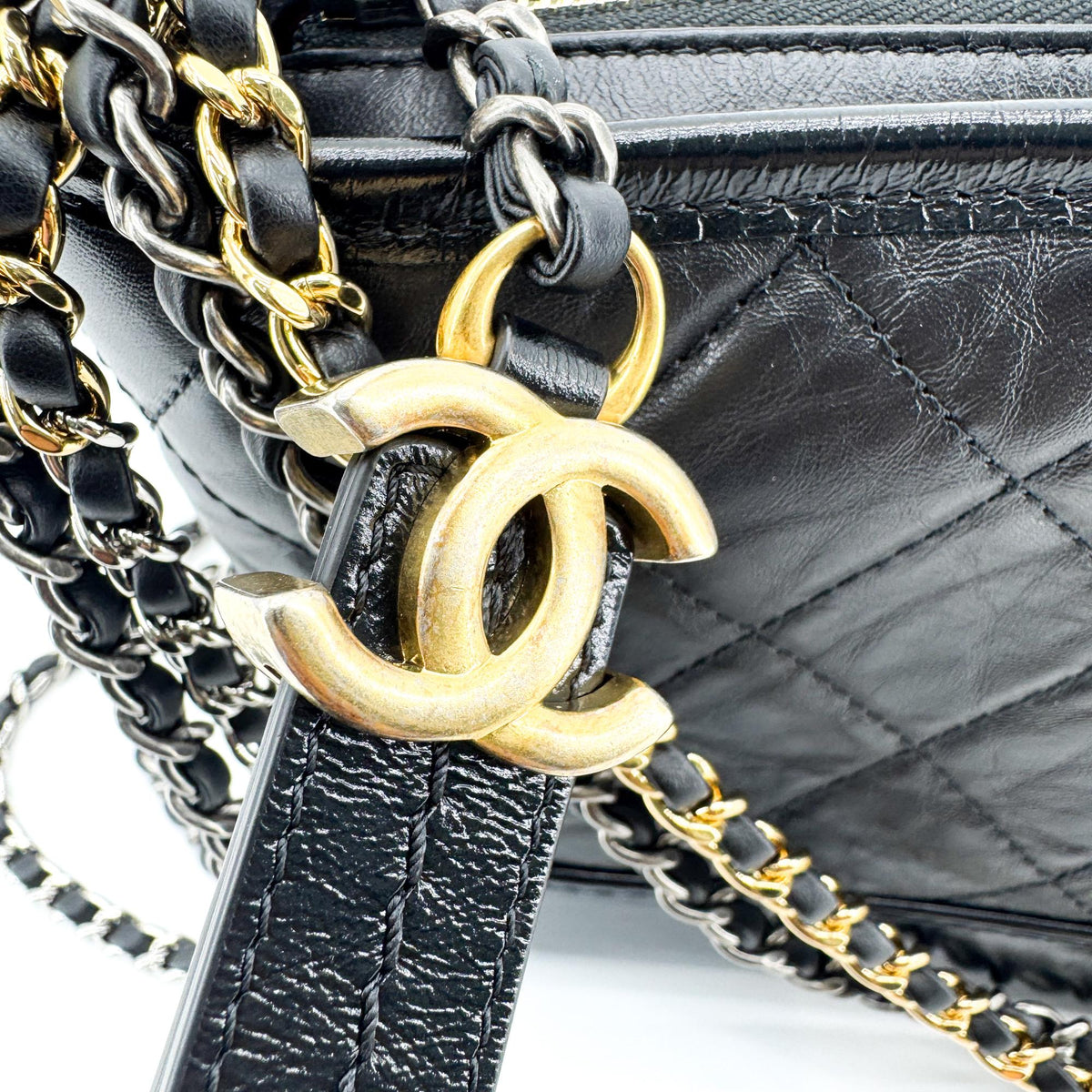 Chanel Gabrielle Small Hobo Bag Vintage Calfskin Black