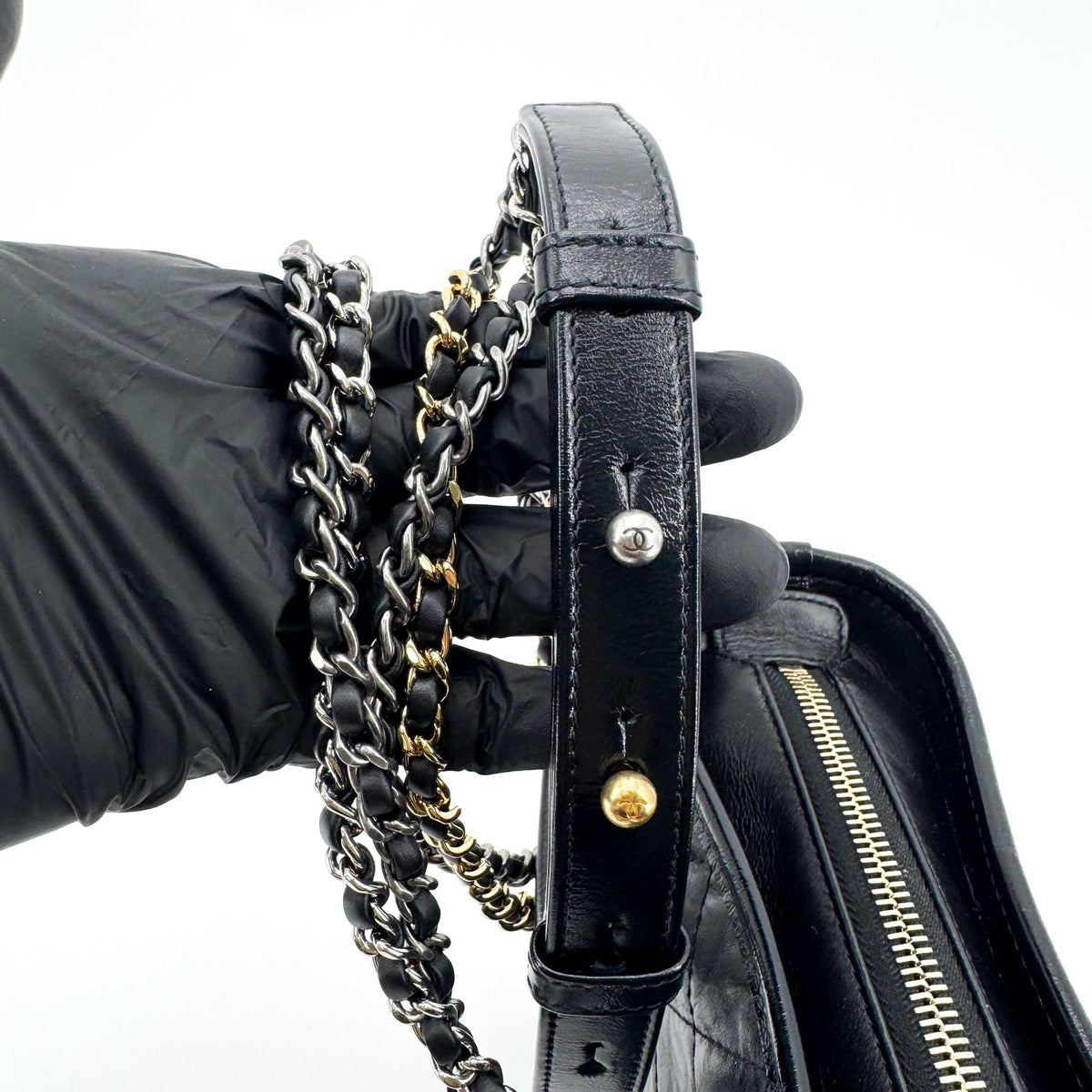 Chanel Gabrielle Small Hobo Bag Vintage Calfskin Black