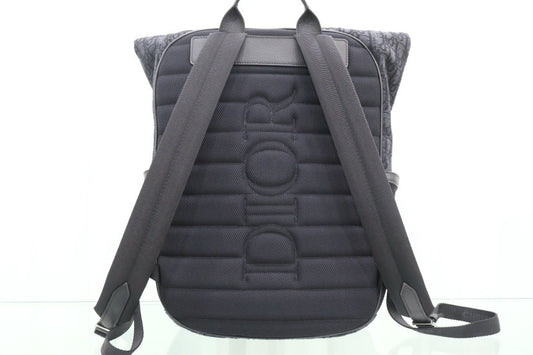 8 Oblique Jacquard Roll-Top Backpack Black 1ESBA216YKY H03E