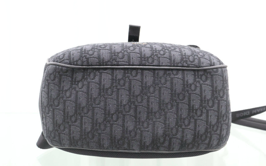 8 Oblique Jacquard Roll-Top Backpack Black 1ESBA216YKY H03E