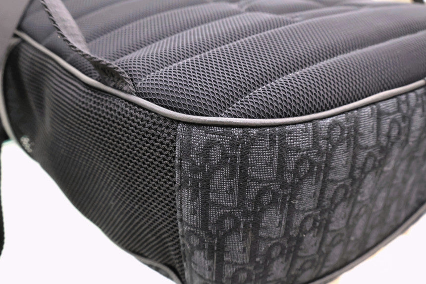 8 Oblique Jacquard Roll-Top Backpack Black 1ESBA216YKY H03E