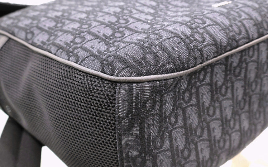 8 Oblique Jacquard Roll-Top Backpack Black 1ESBA216YKY H03E