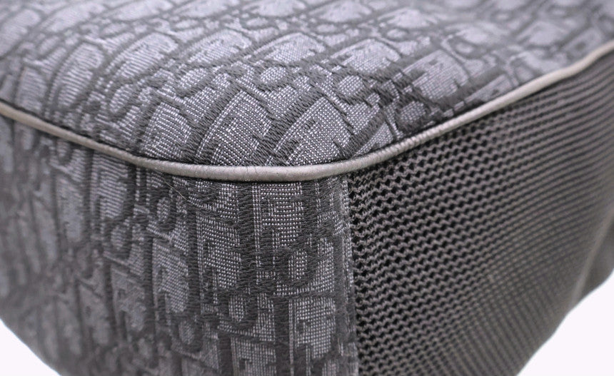8 Oblique Jacquard Roll-Top Backpack Black 1ESBA216YKY H03E