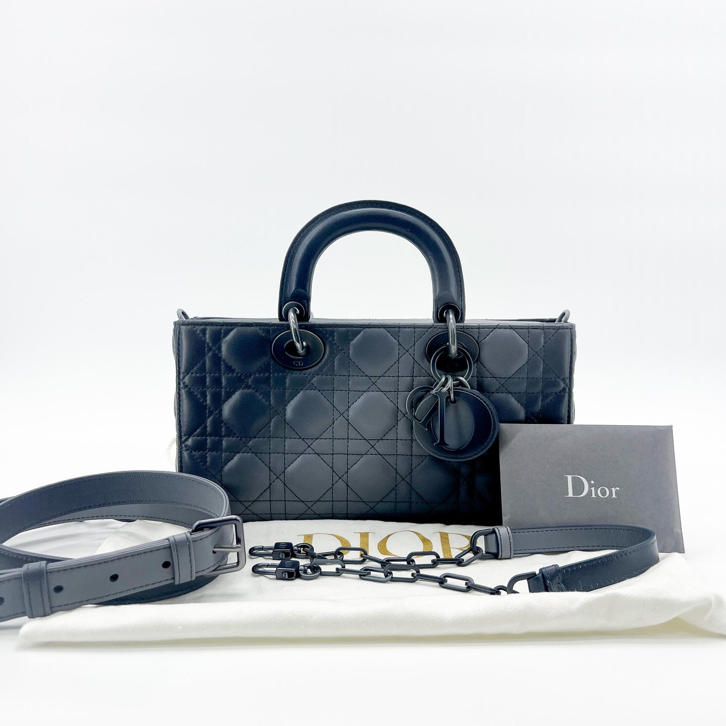 Dior Lady Dejoy Bag Medium Gradient Navy