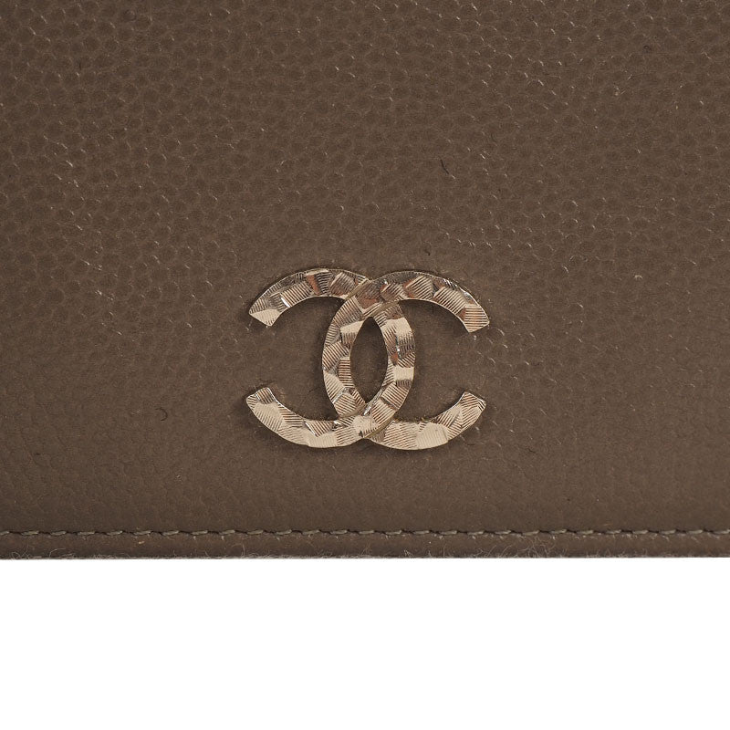 Chanel CC Logo Caviar Long Wallet