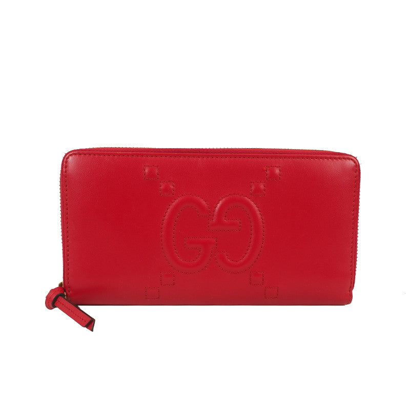 Gucci 453393 Embossed Around Long Wallet