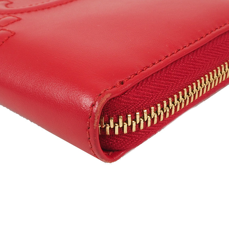 Gucci 453393 Embossed Around Long Wallet