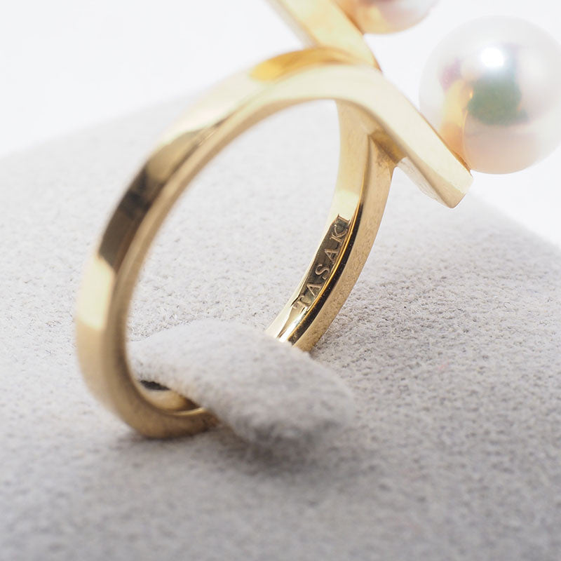 Tasaki Yellow Gold Balance Pearl Ring