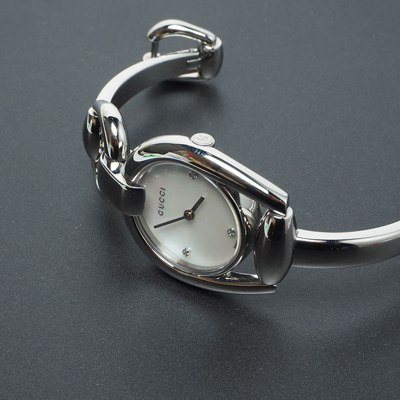Gucci 139.5 Horsebit Diamond Quartz Watch