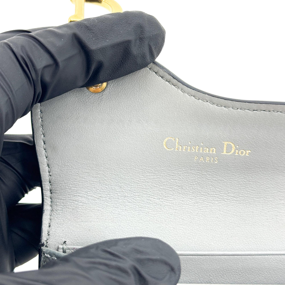 Dior Saddle Lotus Wallet Grey