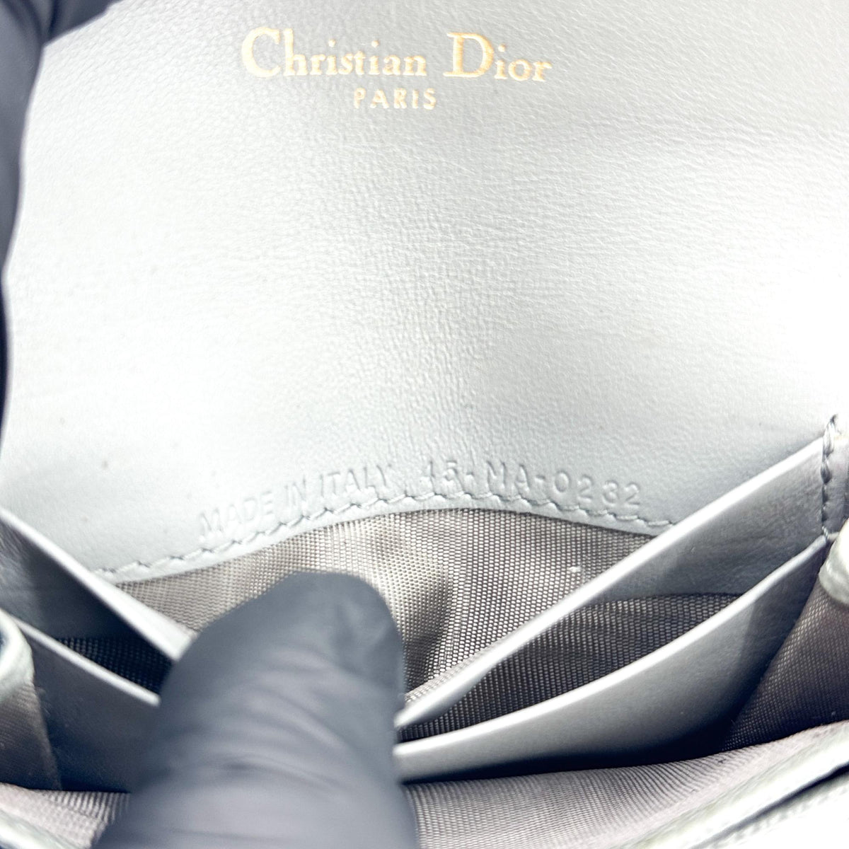 Dior Saddle Lotus Wallet Grey