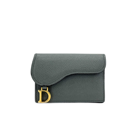 Dior Saddle Lotus Wallet Grey