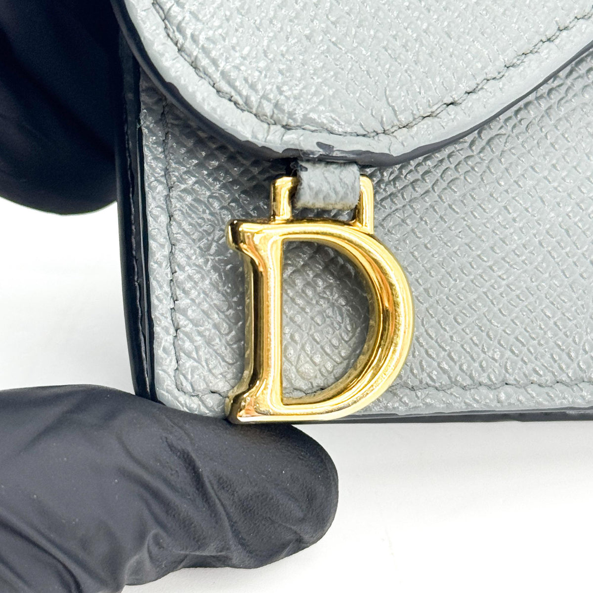 Dior Saddle Lotus Wallet Grey
