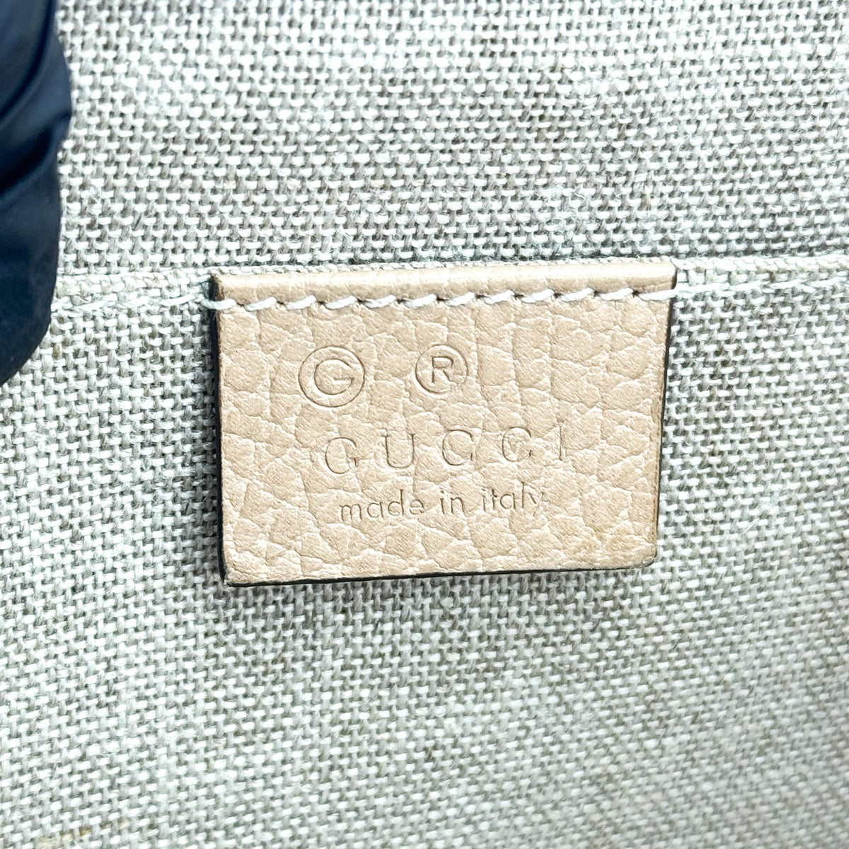 Gucci Interlocking G Chain Crossbody Bag Small Camel