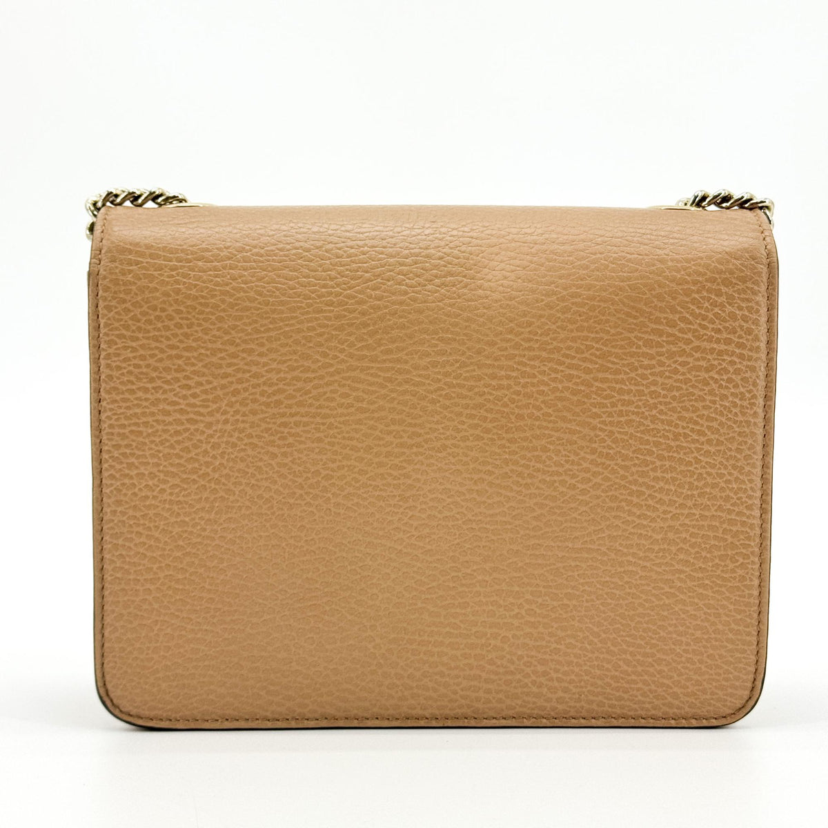 Gucci Interlocking G Chain Crossbody Bag Small Camel