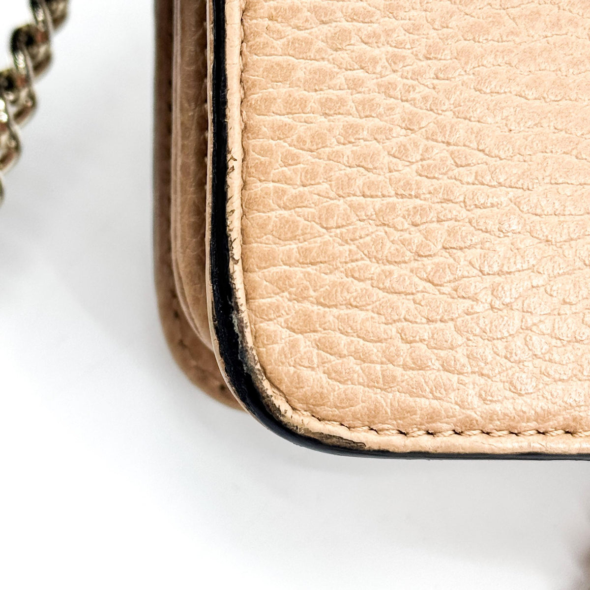 Gucci Interlocking G Chain Crossbody Bag Small Camel