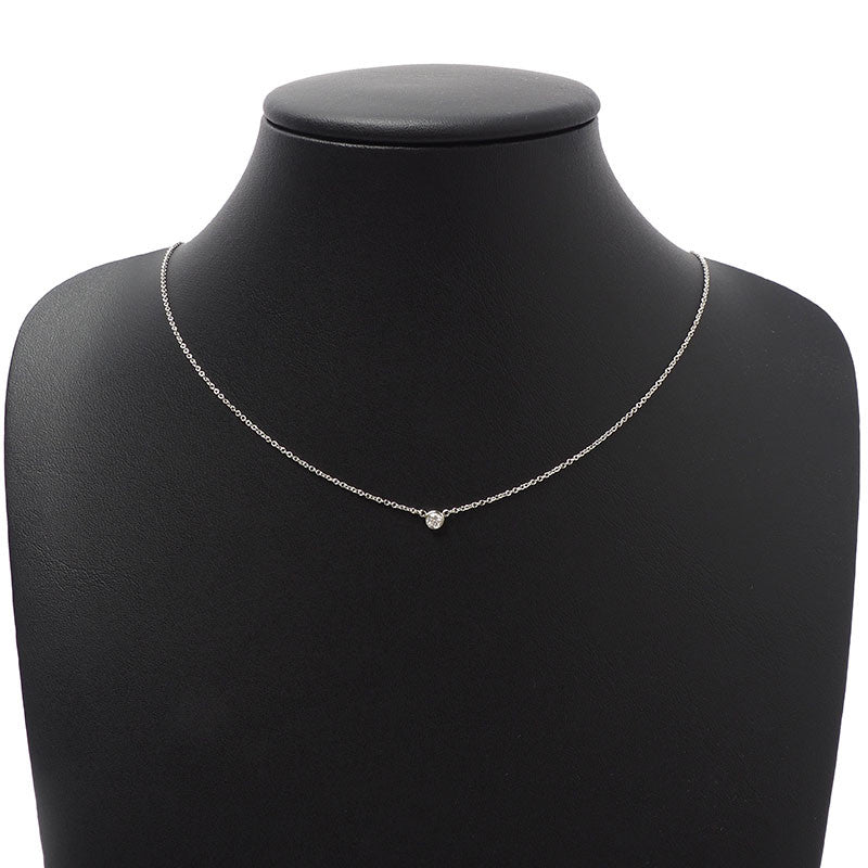 Tiffany Platinum Elsa Peretti by the Yard Single Diamond Necklace