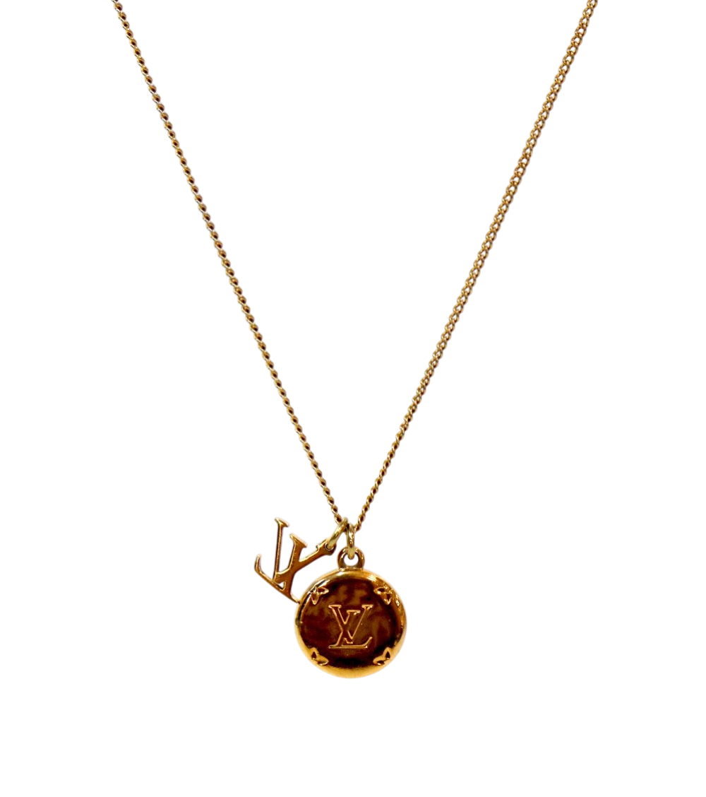 Louis Vuitton Monogram Charms Gold Necklace