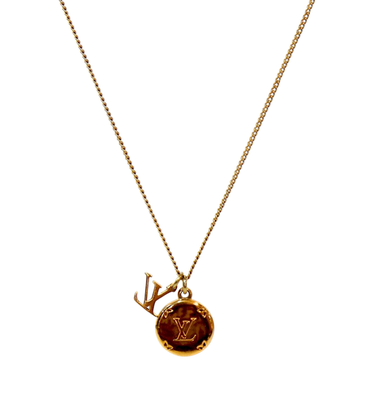 Louis Vuitton Monogram Charms Gold Necklace